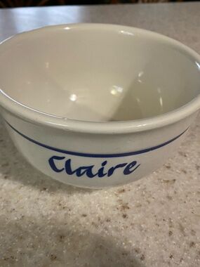 VTG Cottagecore Ceramic Bowl Personalized Claire by Clay Design